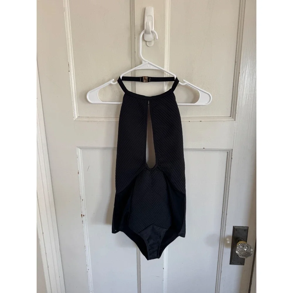 Beach Riot Marisa black‎ mesh detail one piece swimsuit size medium